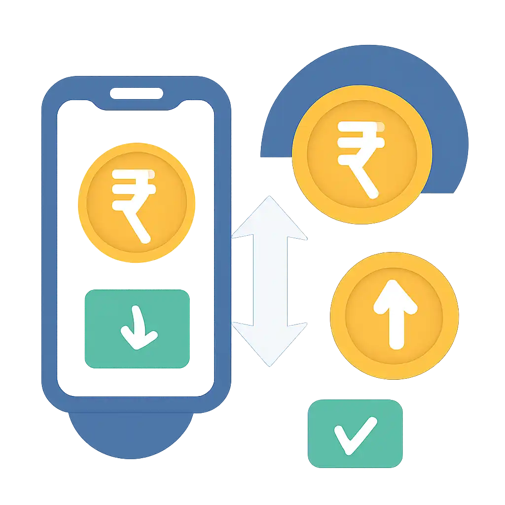 Payments / UPI symbols: Shree Win deposit and withdrawal graphic